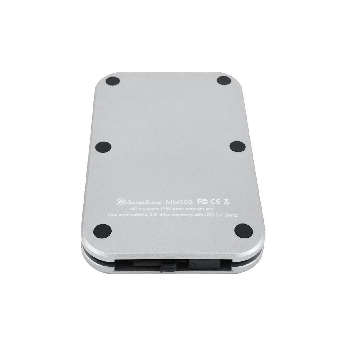 Silverstone Boîtier disque dur externe SilverStone SST-MMS02C Aluminium, USB 3.1 Gen 2, Résistant Eau et Poussière