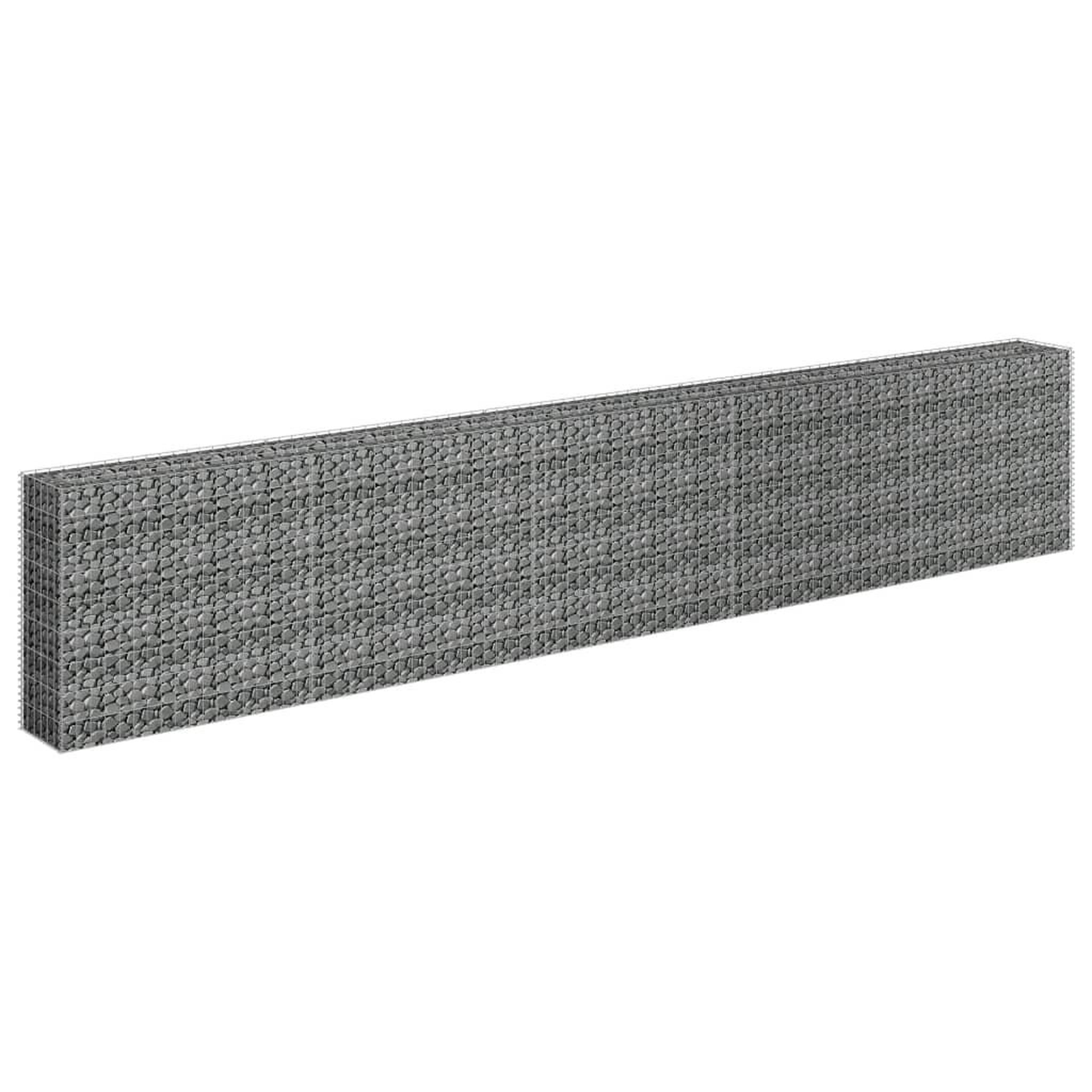 Voir la diapositive 3 : VIDAXL Lit sureleve a gabion Acier galvanise 450x30x90 cm
