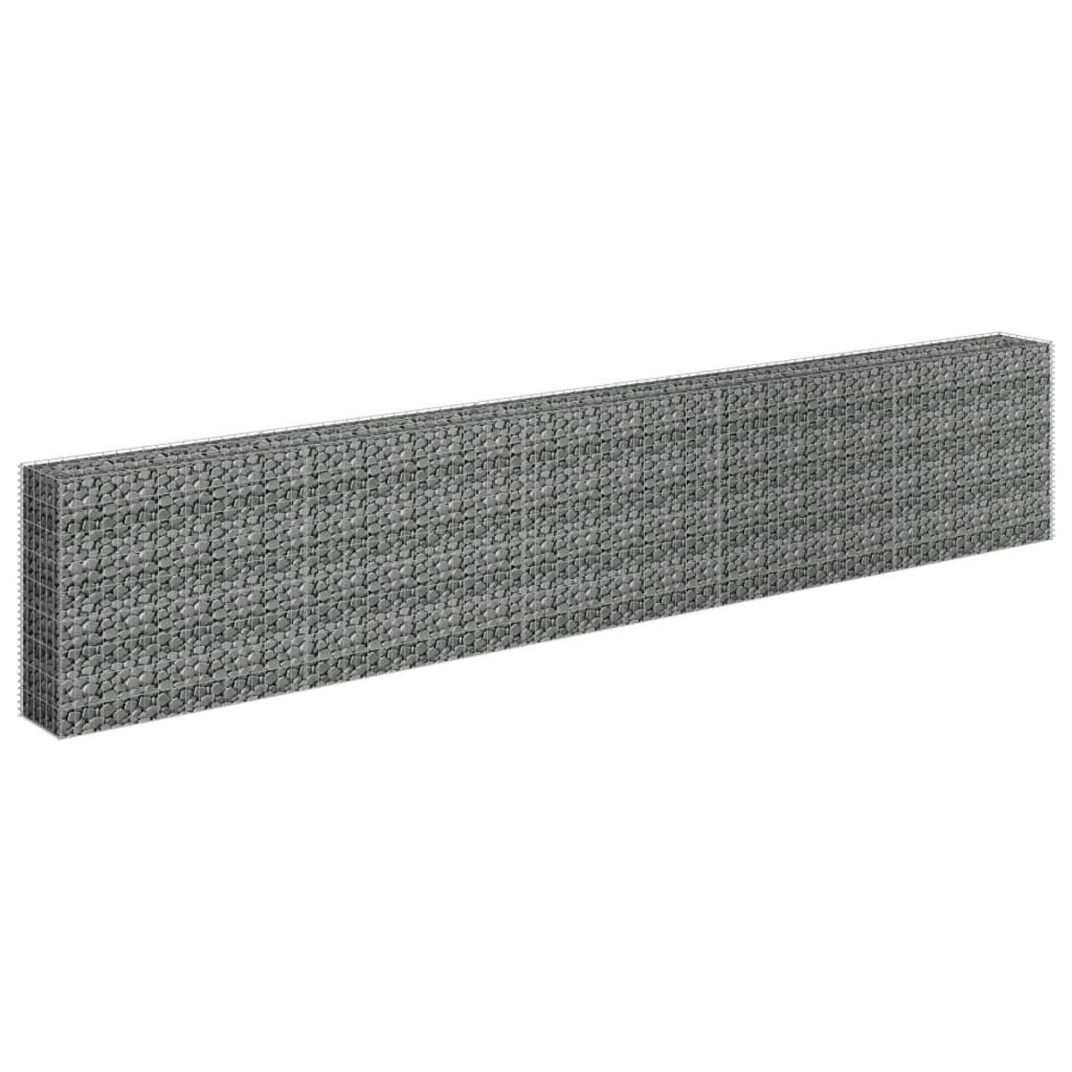 VIDAXL Lit sureleve a gabion Acier galvanise 450x30x90 cm