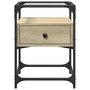 Voir la diapositive 4 : VIDAXL Tables de chevet 2 pcs chene sonoma 40x40x55 cm bois ingenierie