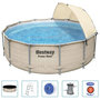 Voir la diapositive 2 : BESTWAY Bestway Ensemble de piscine avec auvent Power Steel 396x107 cm