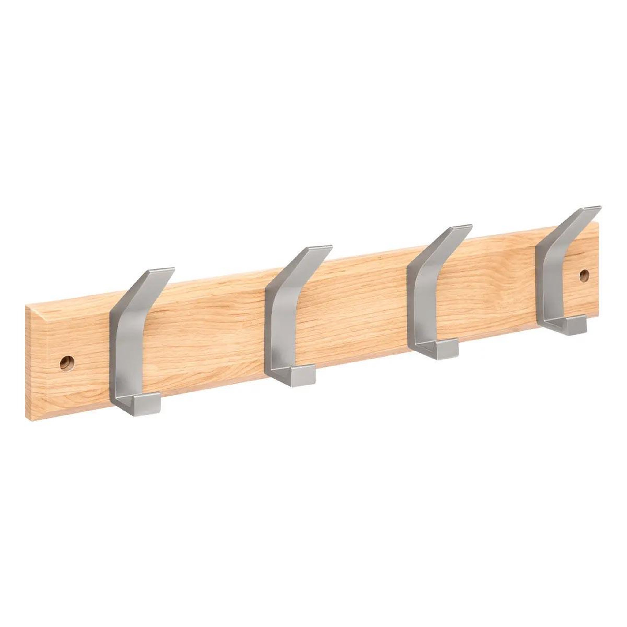 FIVE Patère 4 tiges effet bois  ziny  45cm naturel & argent