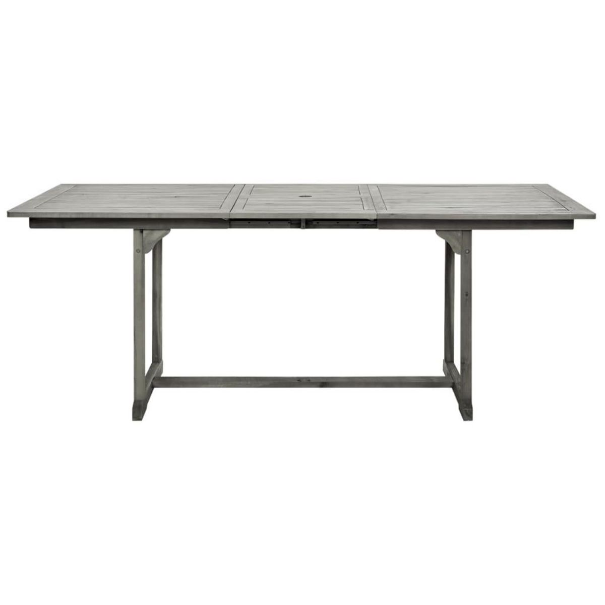 VIDAXL Table a dîner de jardin (150-200)x100x75cm Bois d'acacia massif