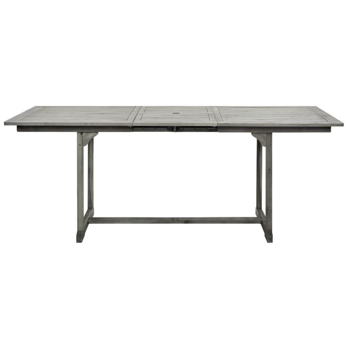 VIDAXL Table a dîner de jardin (150-200)x100x75cm Bois d'acacia massif