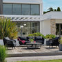 Voir la diapositive 2 : Paris Prix Salon de Jardin 5 Places  Biarritz  225cm Noir & Anthracite