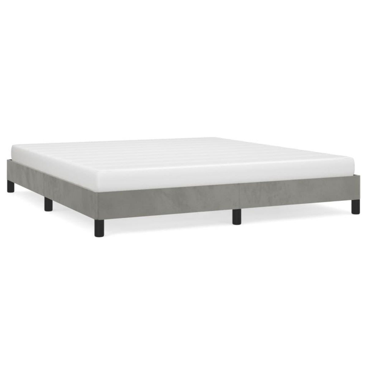 VIDAXL Cadre de lit sans matelas gris clair 180x200 cm velours