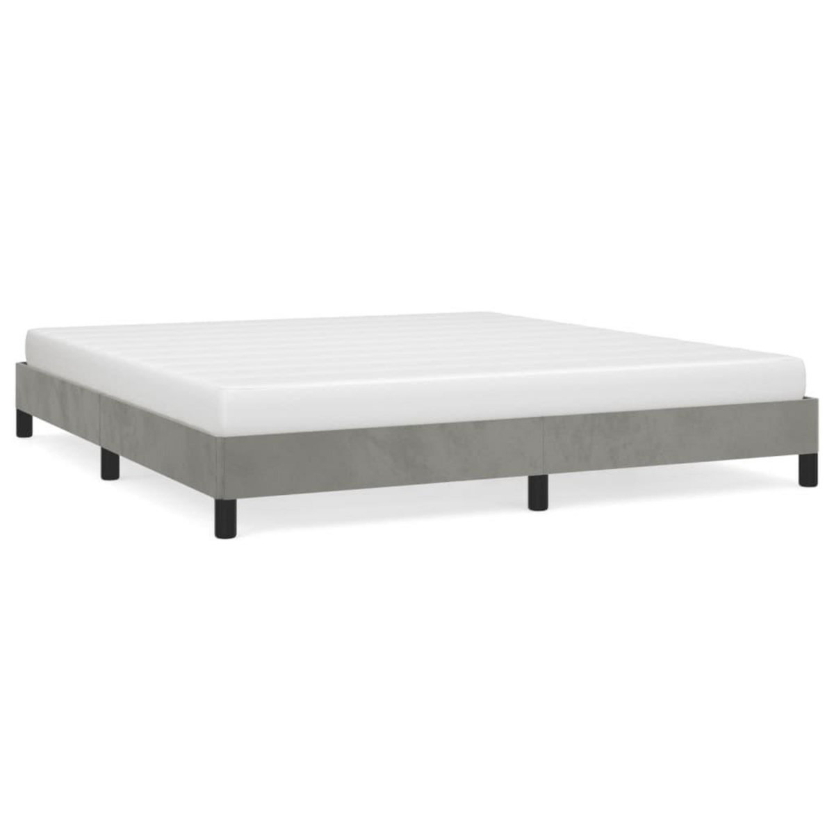 VIDAXL Cadre de lit sans matelas gris clair 180x200 cm velours