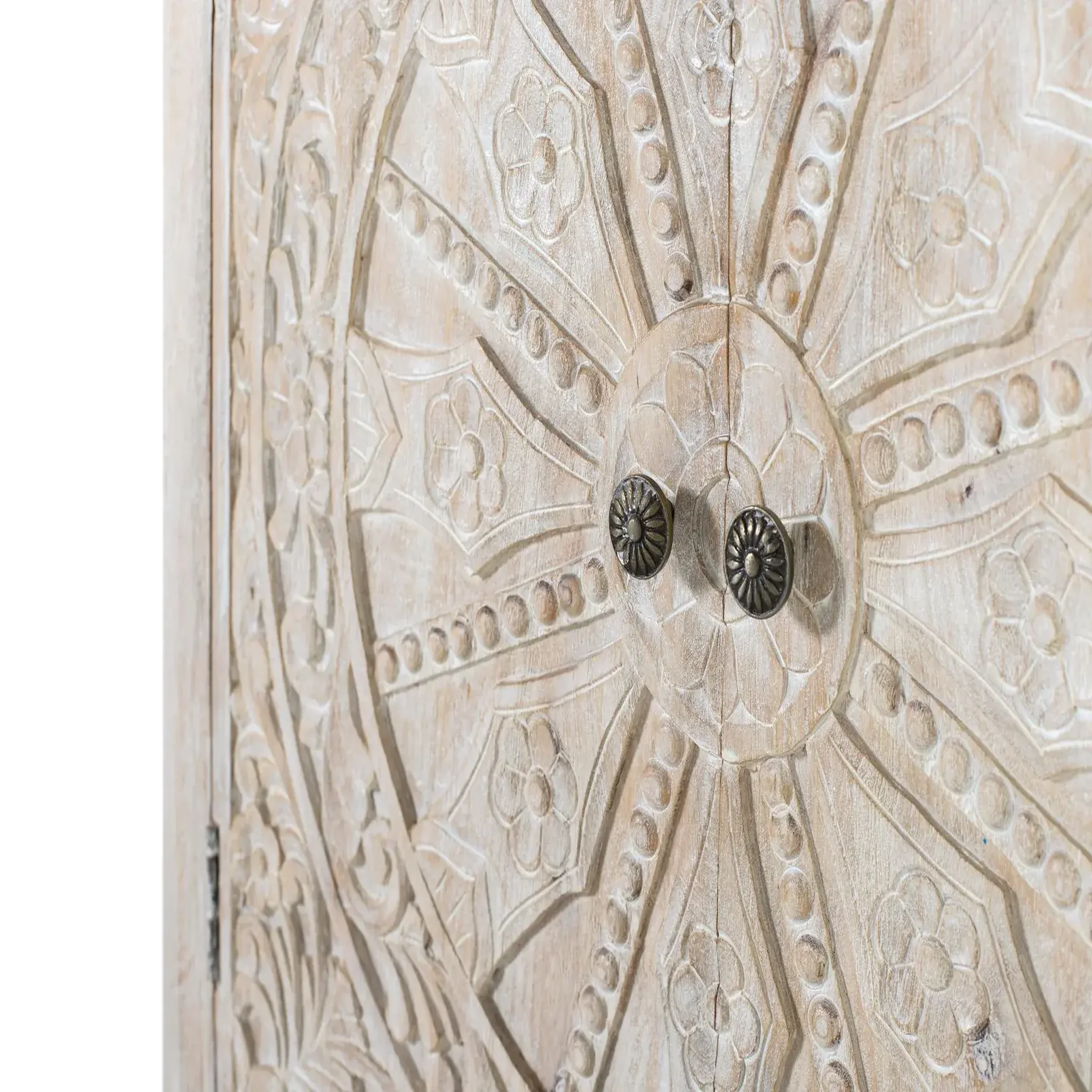 Voir la diapositive 5 : GINER Y COLOMER SL Buffet en bois de manguier 90cm style ethnique colonial sculpté