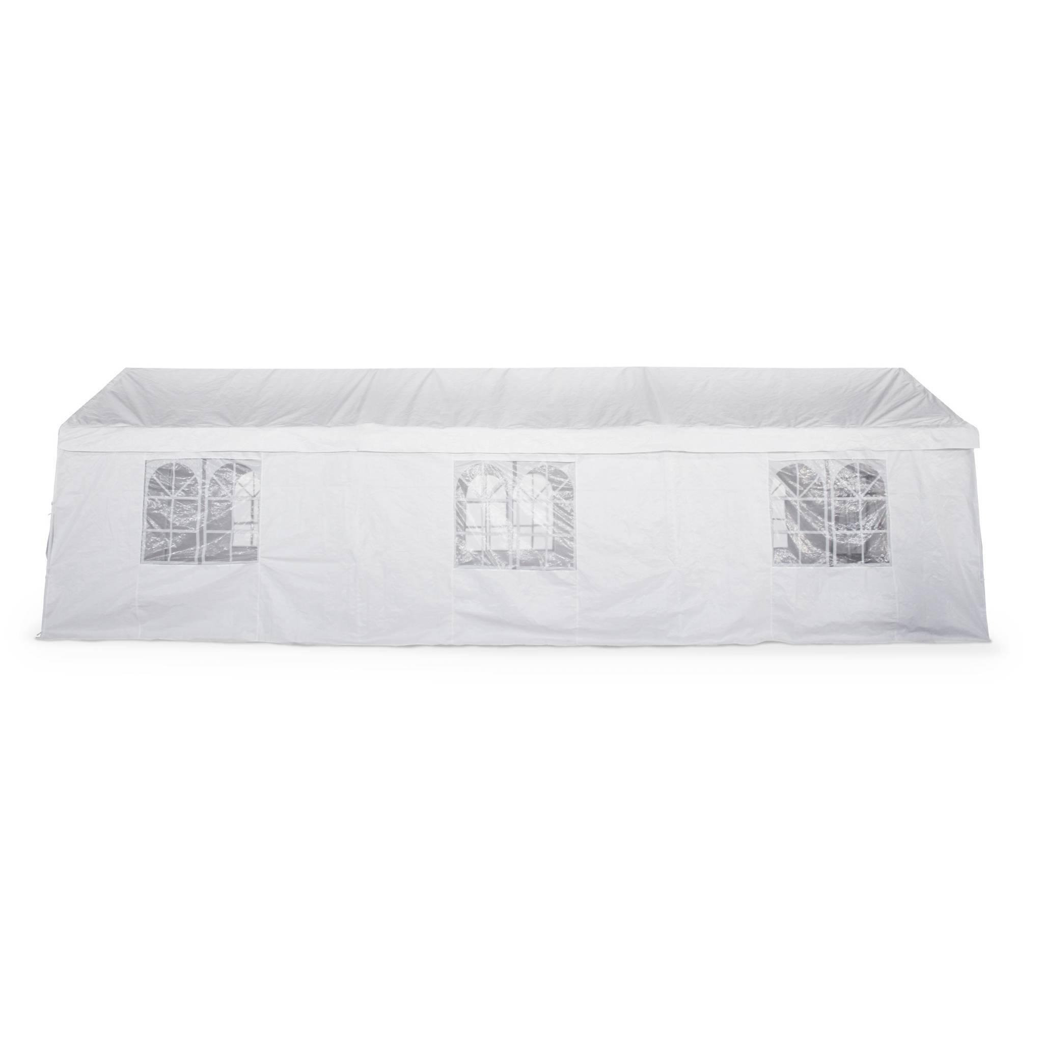 Voir la diapositive 6 : SWEEEK Tente de réception - Burdigala 3x9m -  Blanc. connecteurs métal. tente de jardin idéale pour réception à utiliser comme pavillon. chapiteau ou tonnelle