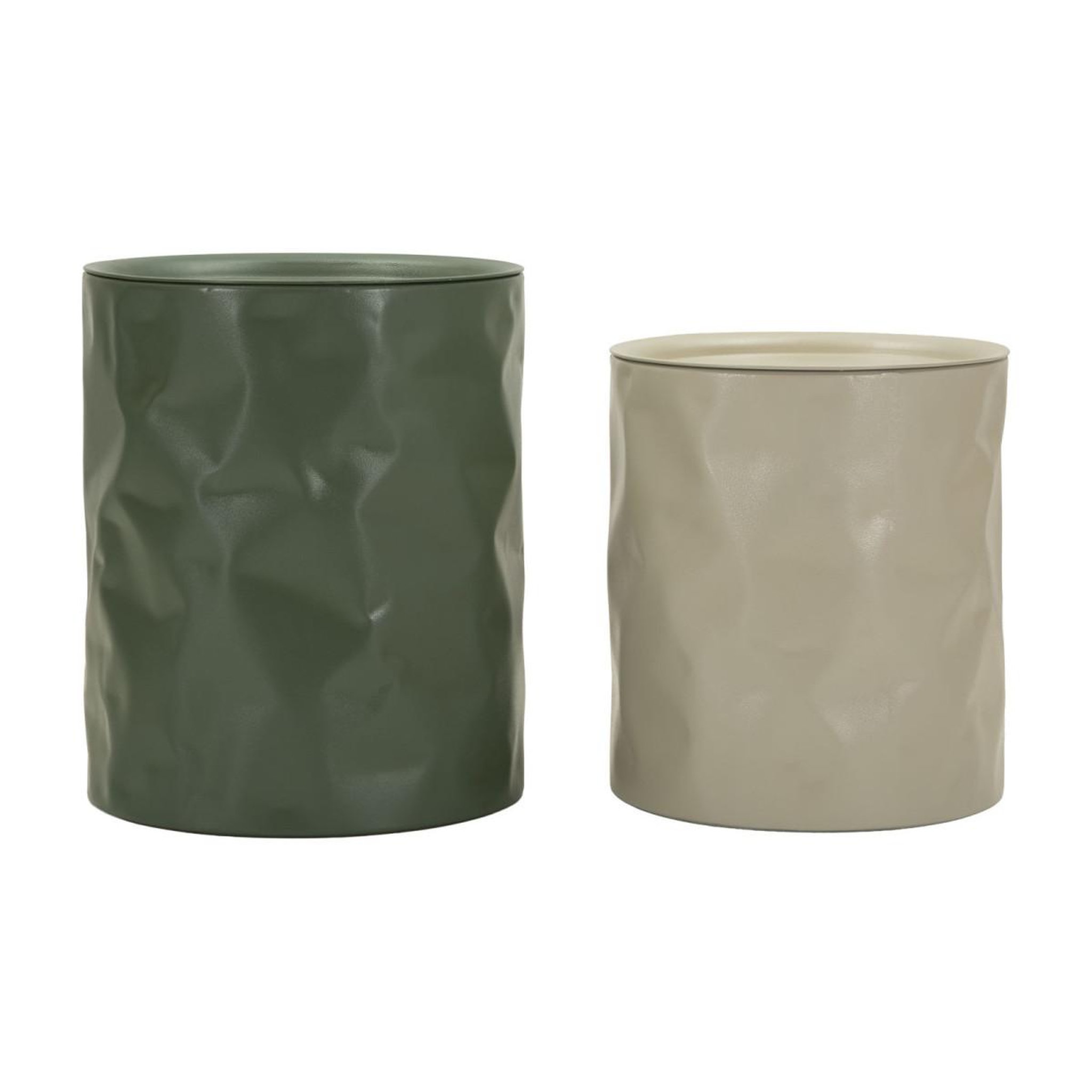 Paris Prix Lot de 2 Tables d'Appoint  Norimberga  48cm Vert & Beige