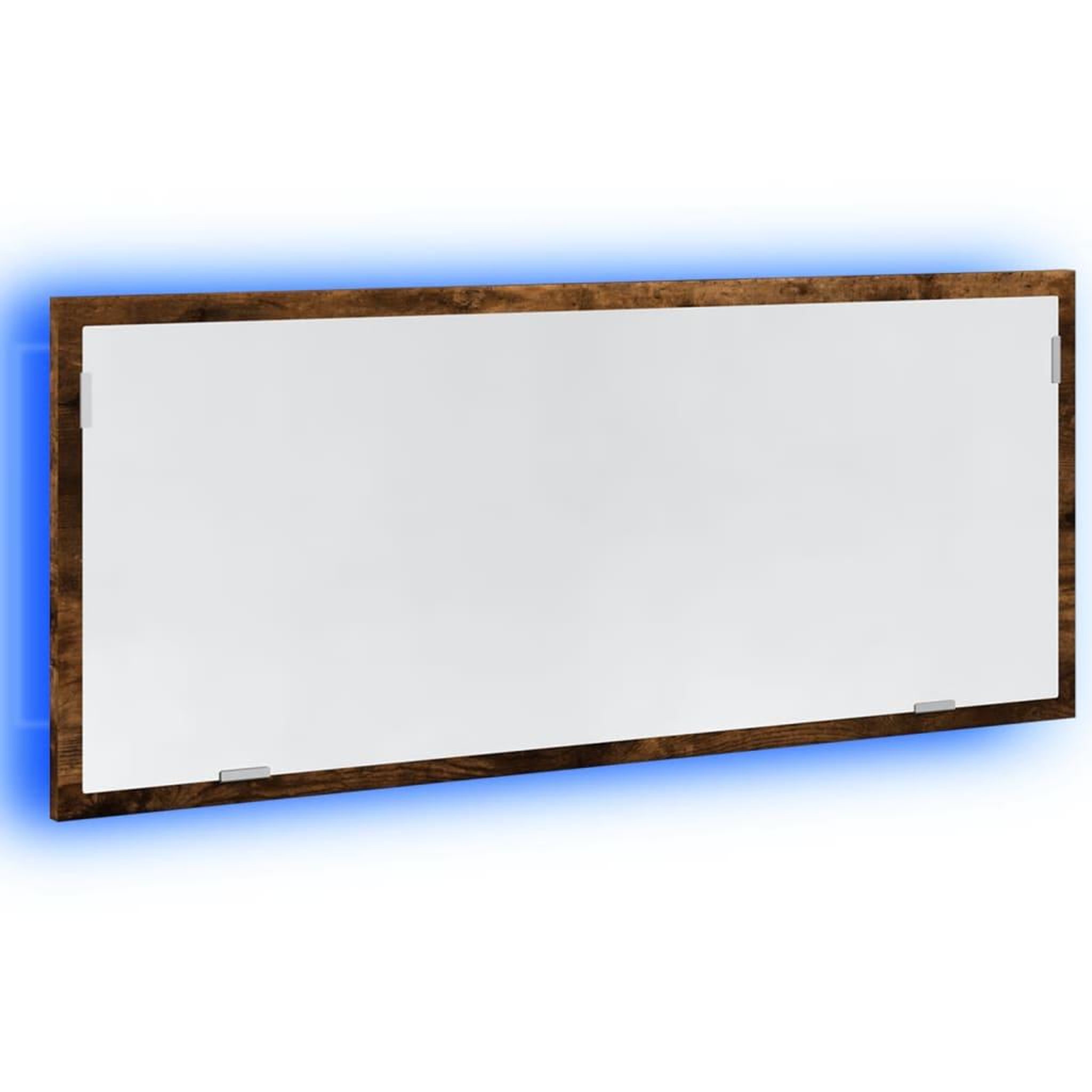Voir la diapositive 3 : VIDAXL Miroir de salle de bain a LED chene fume bois d'ingenierie