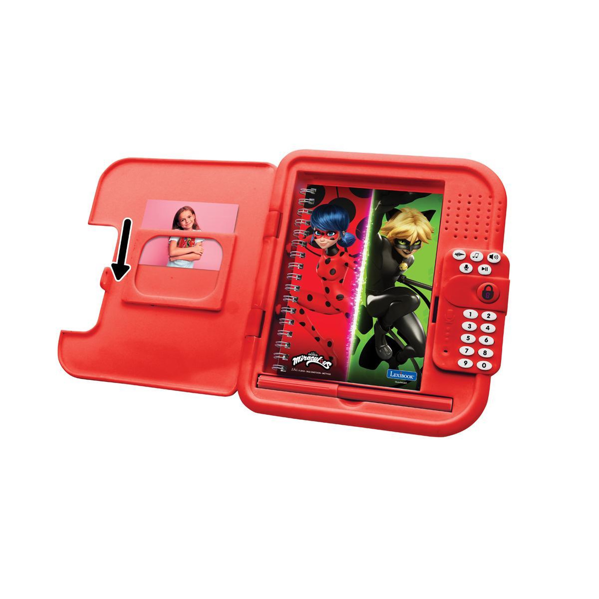 Voir la diapositive 3 : Lexibook Journal intime électronique avec coffre-fort Miraculous