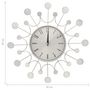 Voir la diapositive 6 : VIDAXL 325165 Wall Clock Silver 40 cm Metal