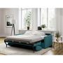 Voir la diapositive 5 : Canapé convertible 140 cm  système couchage express 3 places en tissu Gris clair ALICE 