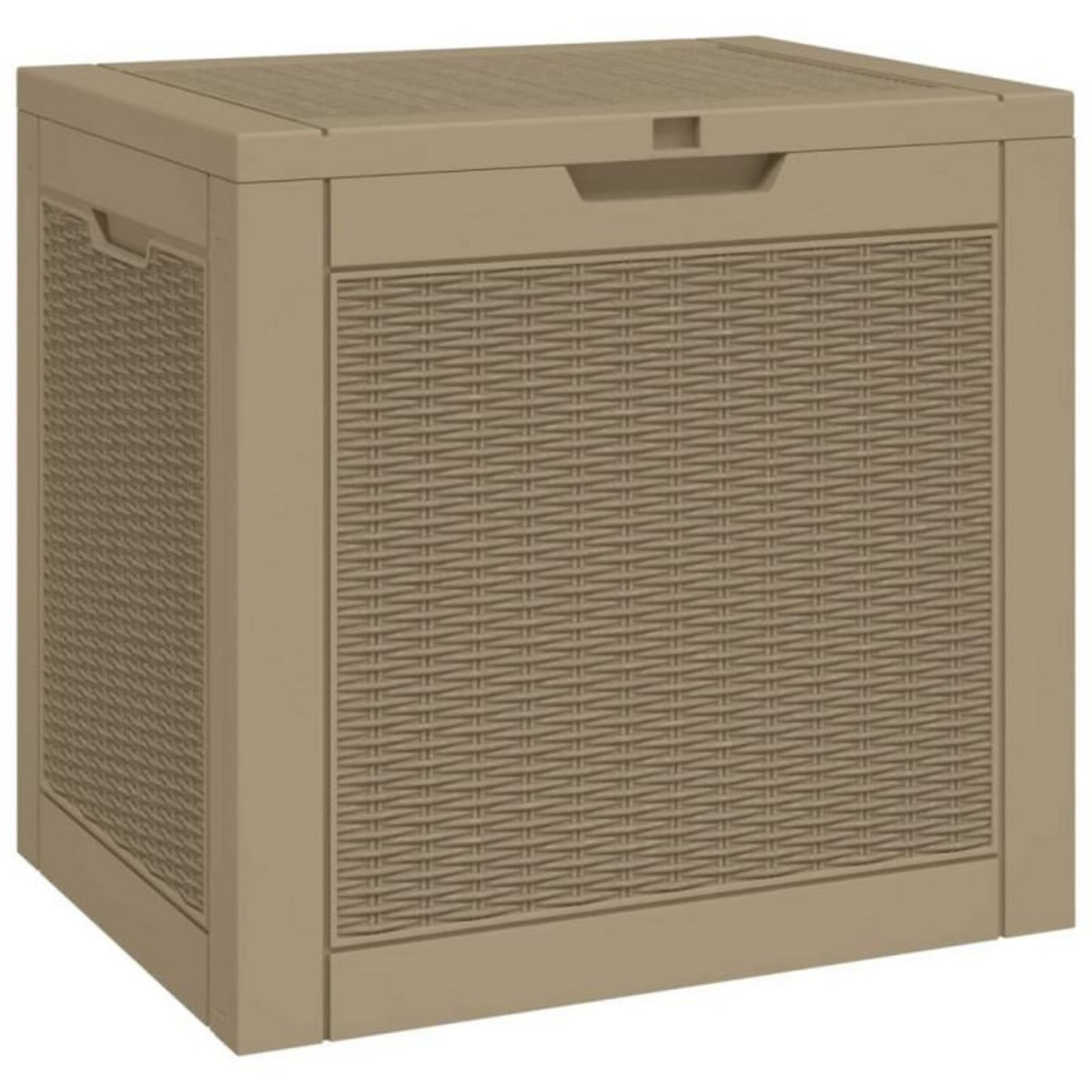 VIDAXL Boîte de stockage de jardin marron clair 55,5x43x53 cm PP