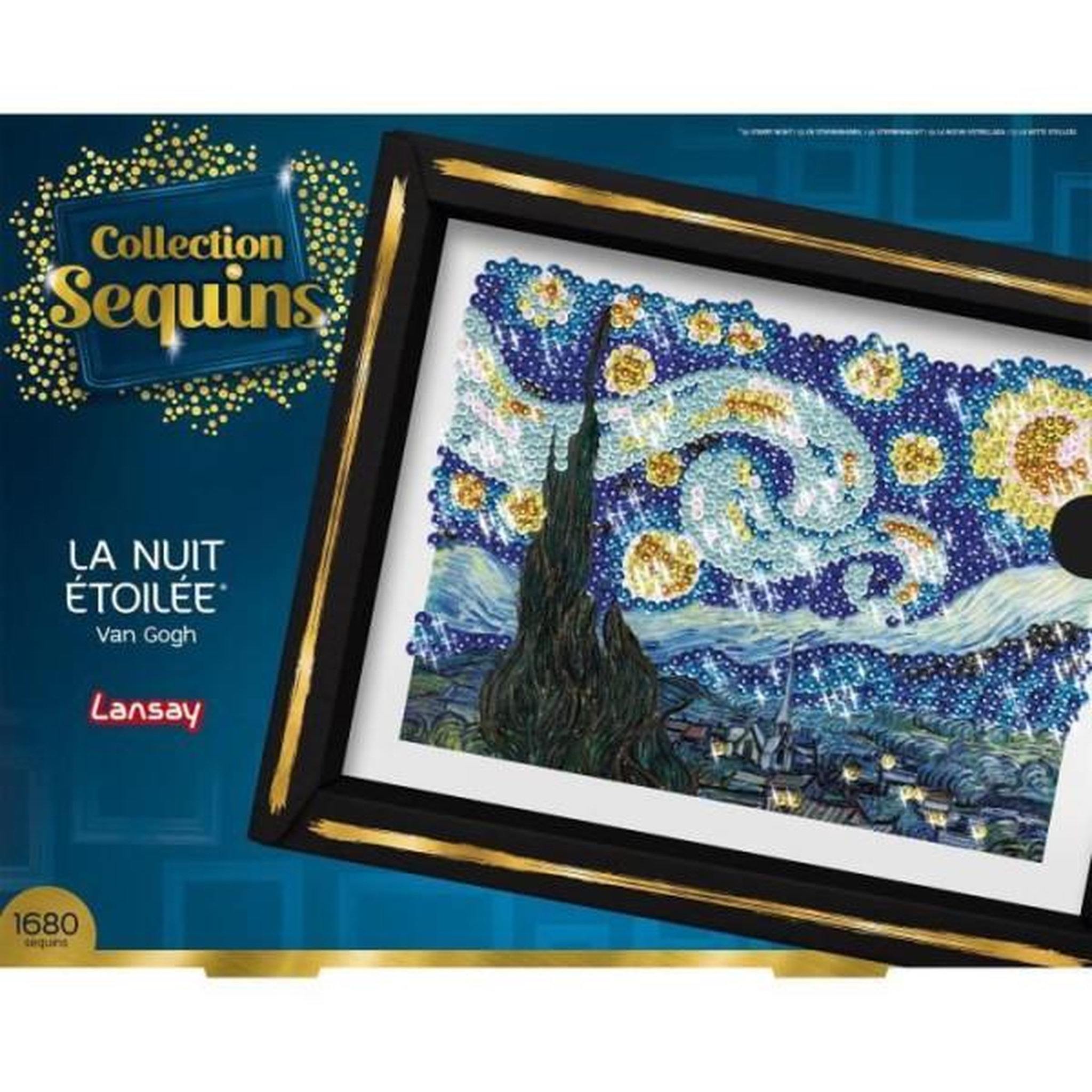 Voir la diapositive 4 : LANSAY Kit loisir créatif - LANSAY - Collection Sequins - La nuit étoilée - Van Gogh - Des 14 ans