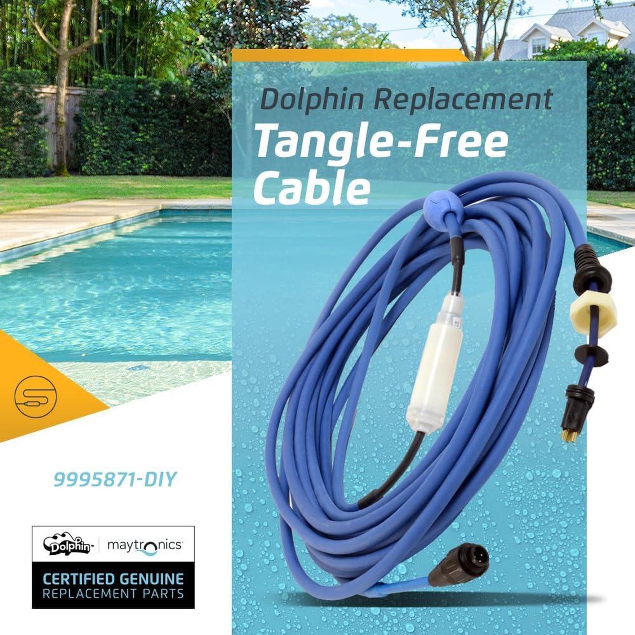 Voir la diapositive 2 : Dolphin Cable d'alimentation avec swivel diy 24m dyn 2010 pour robot dolphin wave 80 et prox1 - 9995871-DIY
