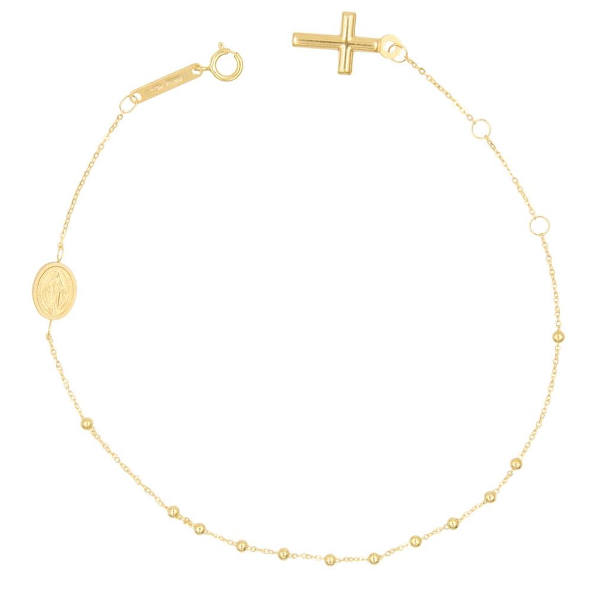 L'ATELIER D'AZUR Bracelet Or Jaune - Chapelet - Rosaire - Femme