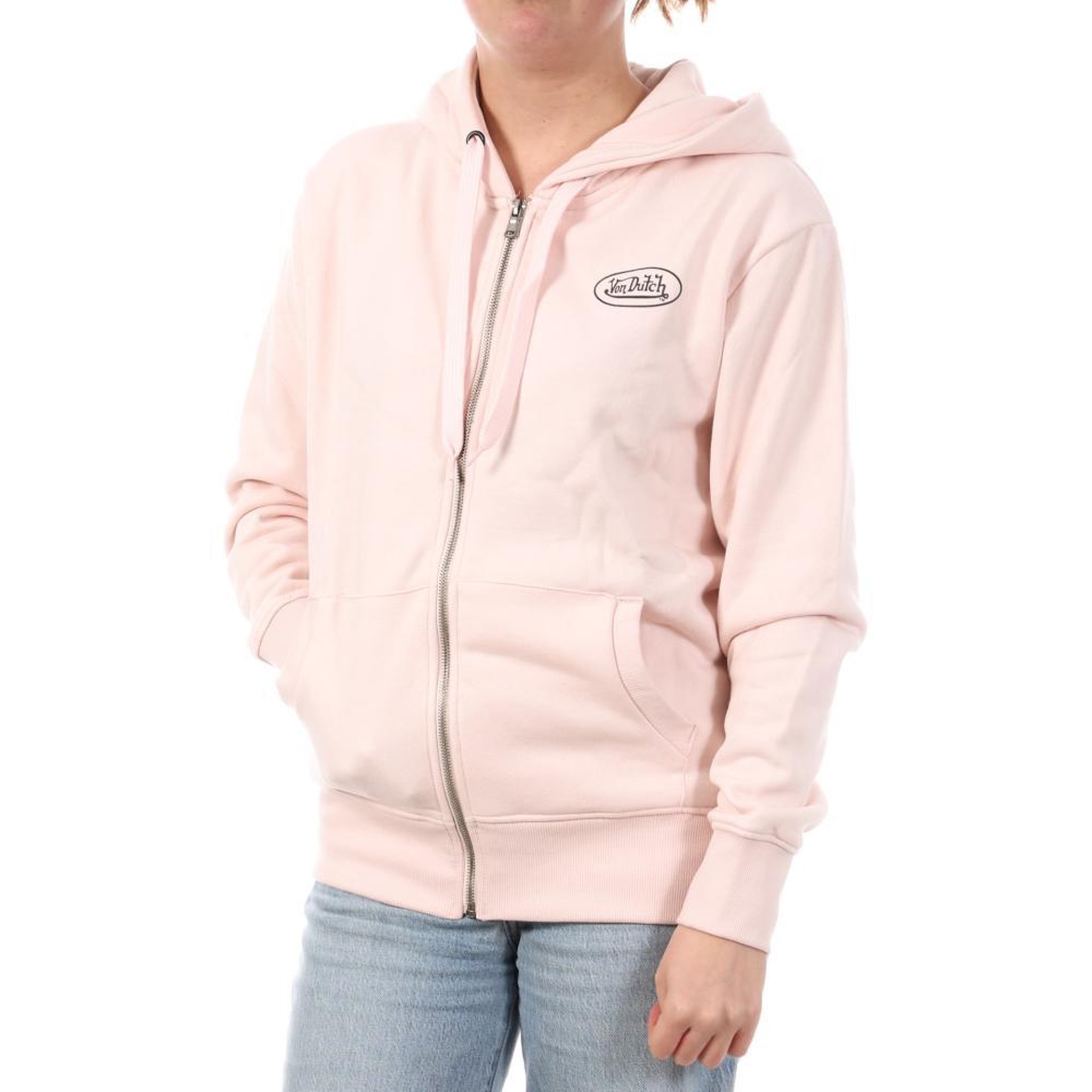 VON DUTCH Sweat Zippé Rose Femme Von Dutch SLIGN. Coloris disponibles : Rose