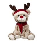 FEERIC LIGHT & CHRISTMAS Peluche Enfant Renne Bonnet  Étoile  35cm Naturel