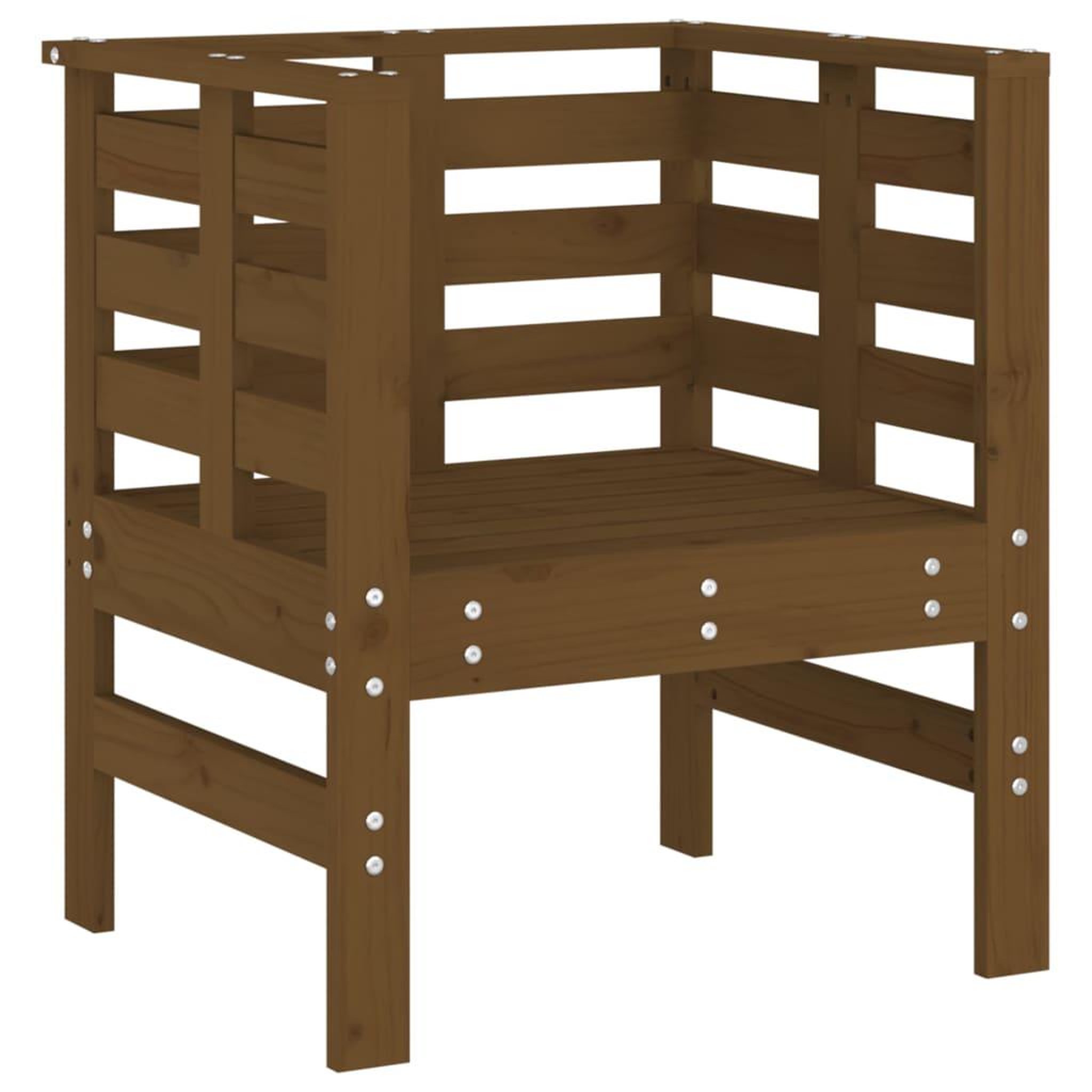 Voir la diapositive 4 : VIDAXL Chaises de jardin lot de 2 marron miel 61,5x53x71 cm pin massif