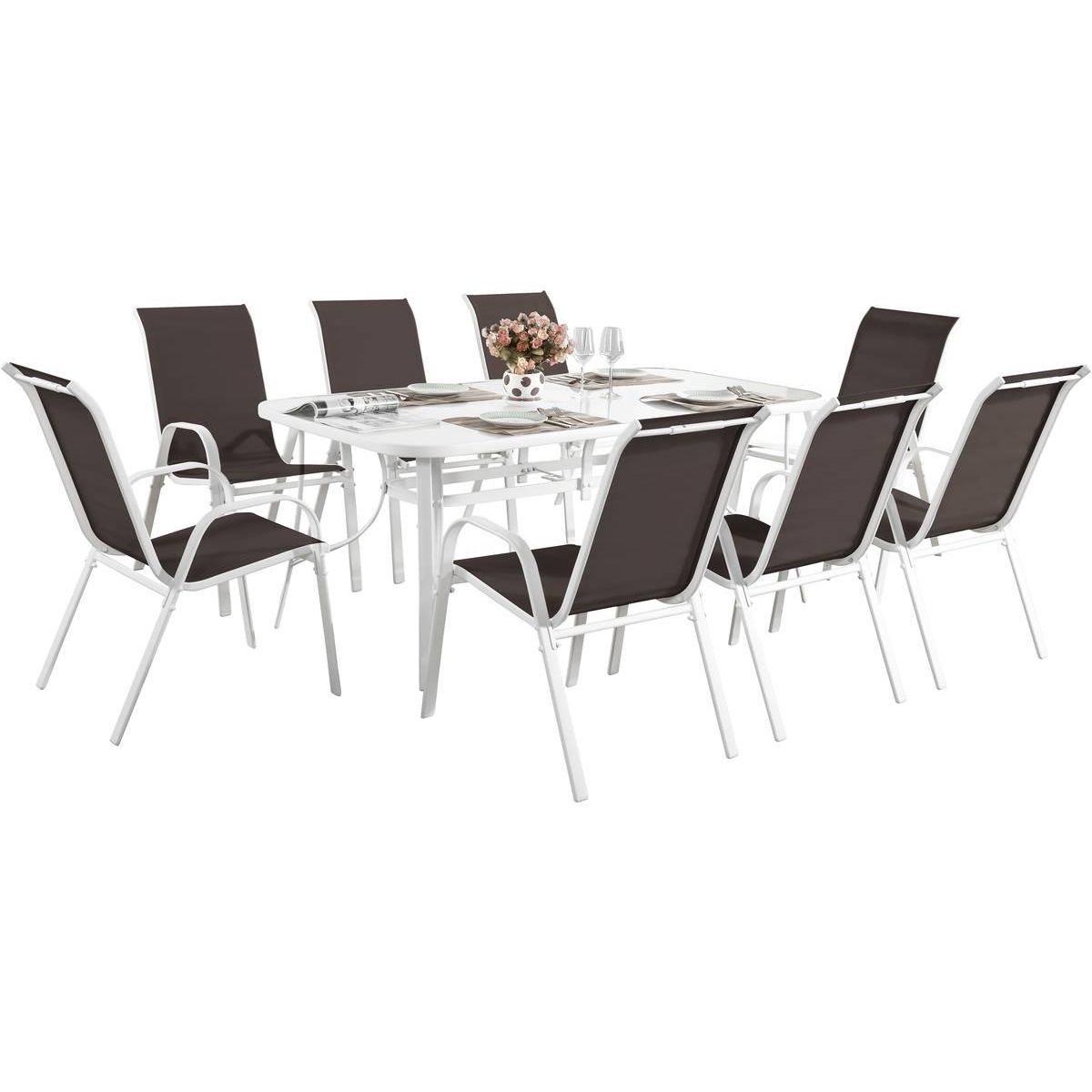 Habitat et Jardin Salon de jardin  Cordoba XL 180  - Phoenix - Taupe