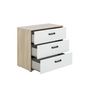 Voir la diapositive 3 : Commode 3 tiroirs L81xH73xP41cm ALLAN