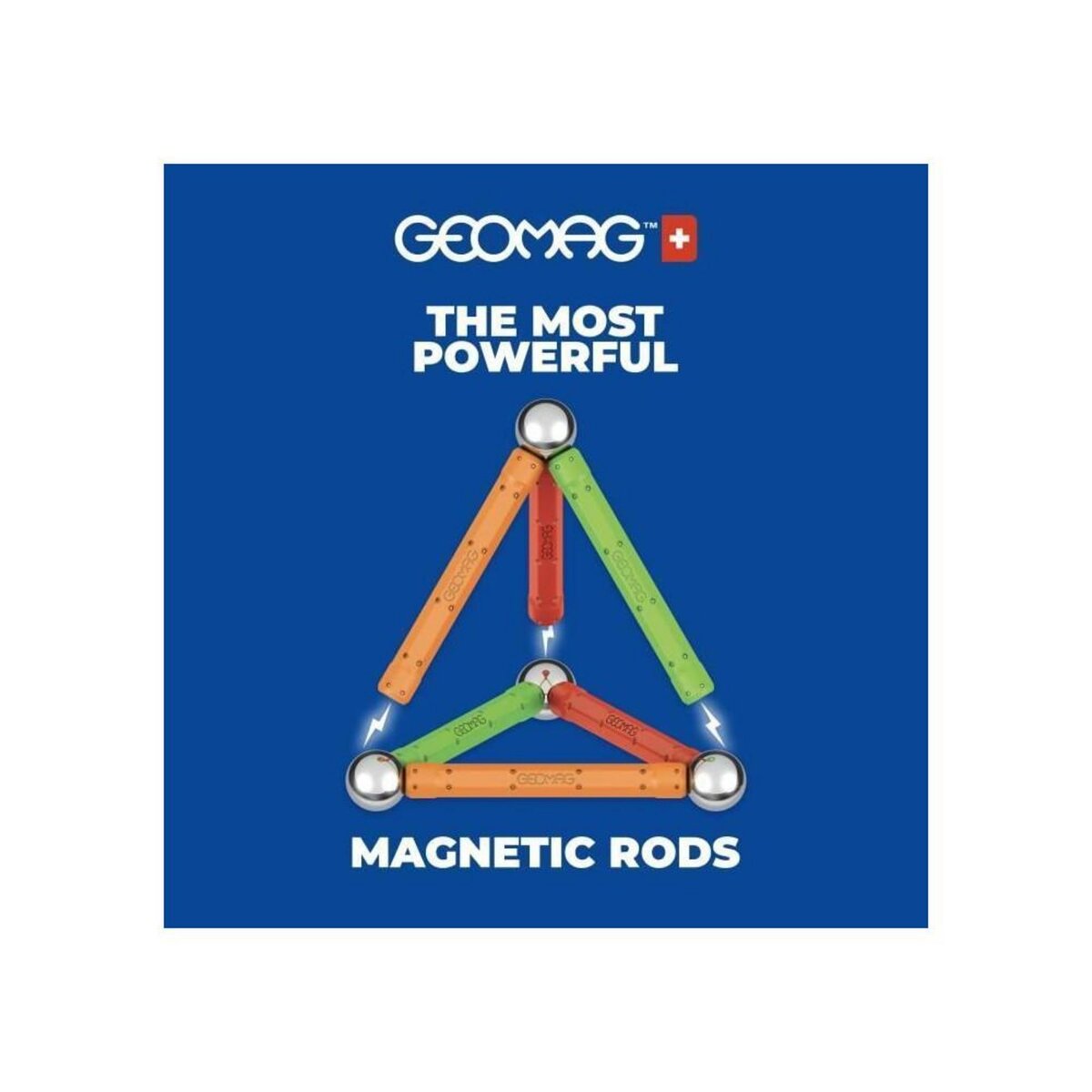 Geomag Jeu de construction magnétique - GEOMAG - Supercolor - 25 pieces - Magnétique - Des 3 ans