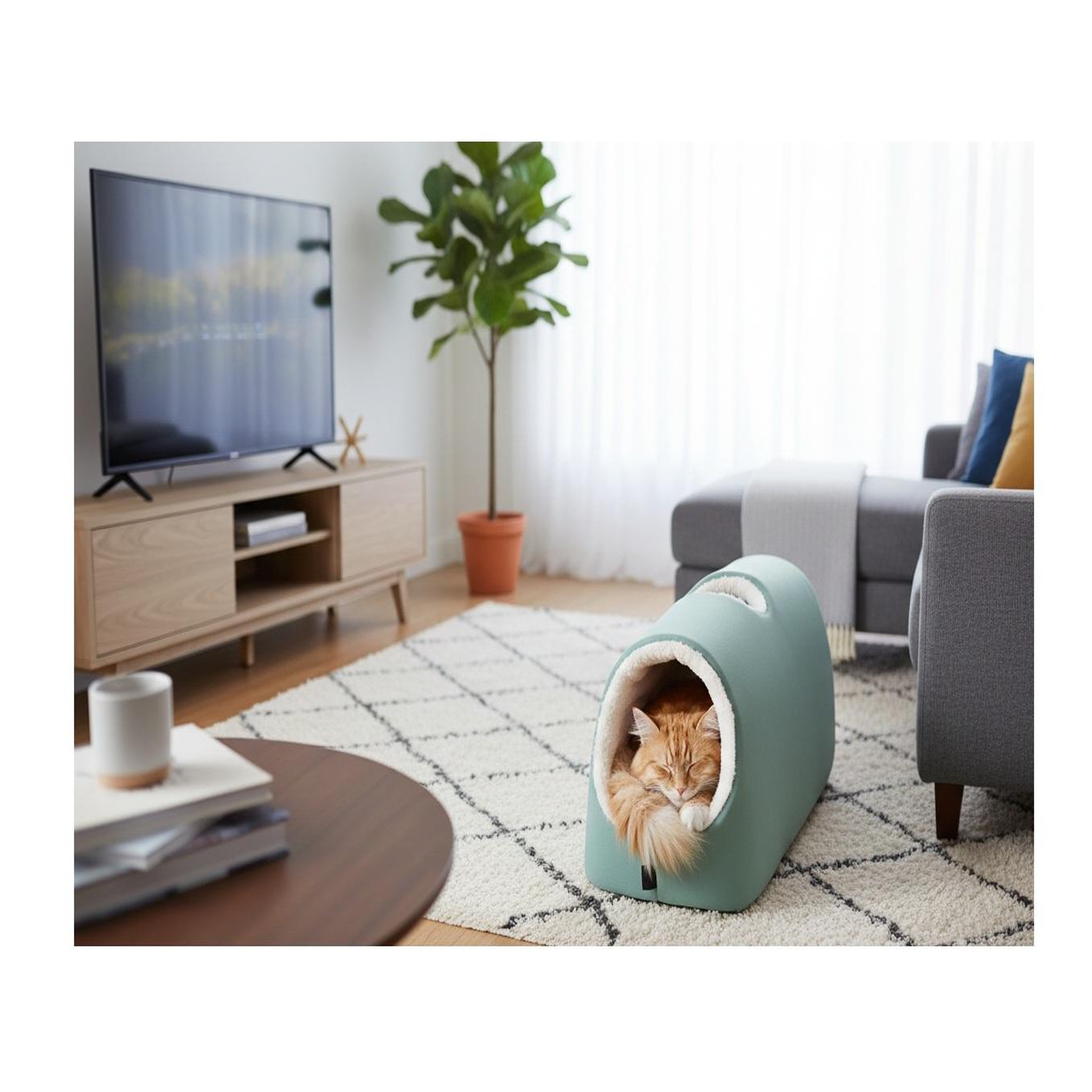 Voir la diapositive 2 : Eden Couchage en tunnel pour chat