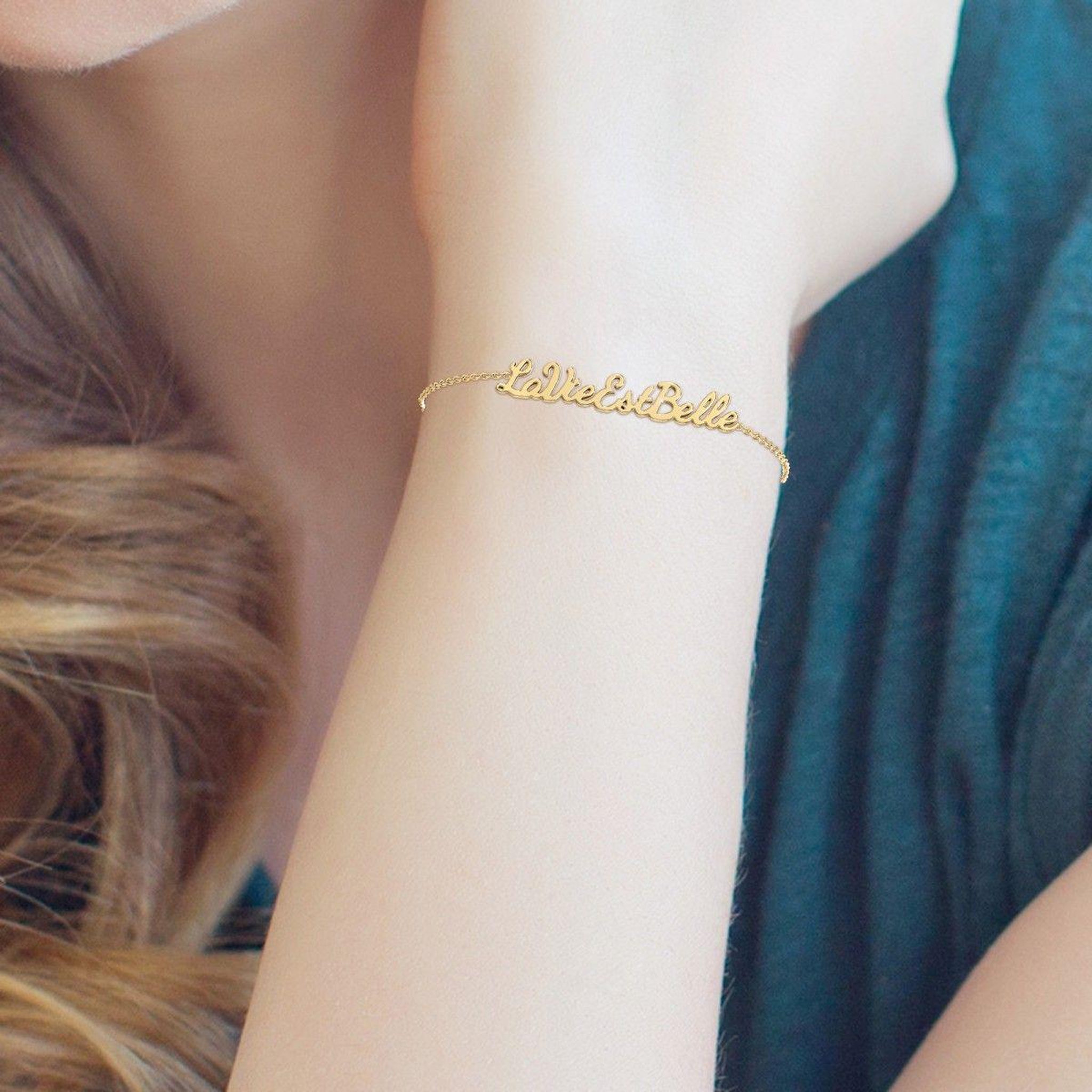 Voir la diapositive 2 : SC CRYSTAL La vie est belle - Bracelet à message
