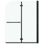 Voir la diapositive 2 : VIDAXL Cabine de douche pliable 2 panneaux ESG 95x140 cm Noir