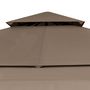 Voir la diapositive 5 : VIDAXL Belvedere et double toits etentus 3x3x2,75 m Taupe 180g/m^2