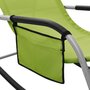 VIDAXL Chaise longue Textilene Vert et gris