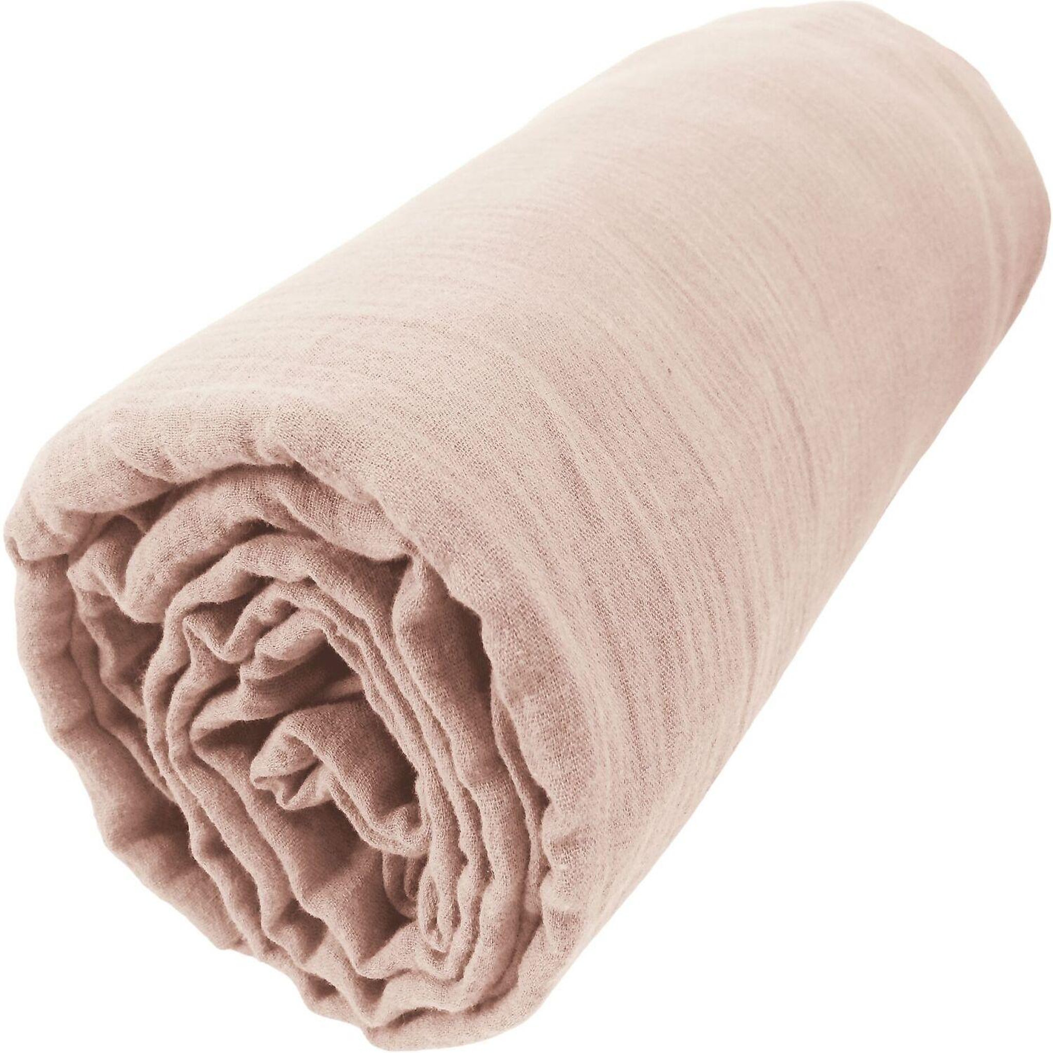 Voir la diapositive 2 : Home collection Drap housse 100% gaze de coton