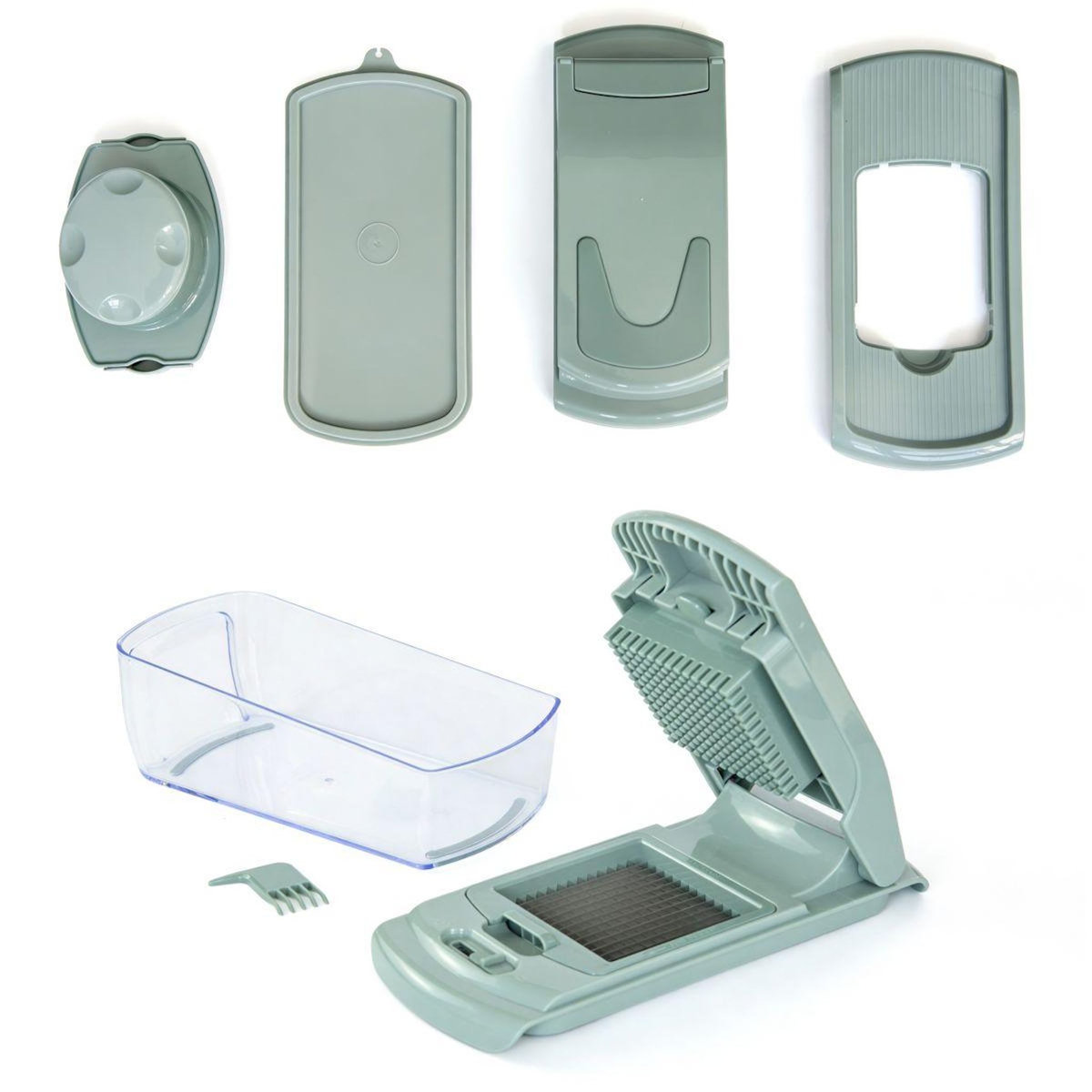 ESSENTIEL B Mandoline multifonction avec recipient vert sauge