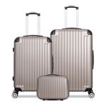 WAVE PARIS WAVE PARIS - Lot de 3 - Valise grand format, valise weekend et vanity TAGE. Coloris disponibles : Noir, Bleu, Gris, Marron