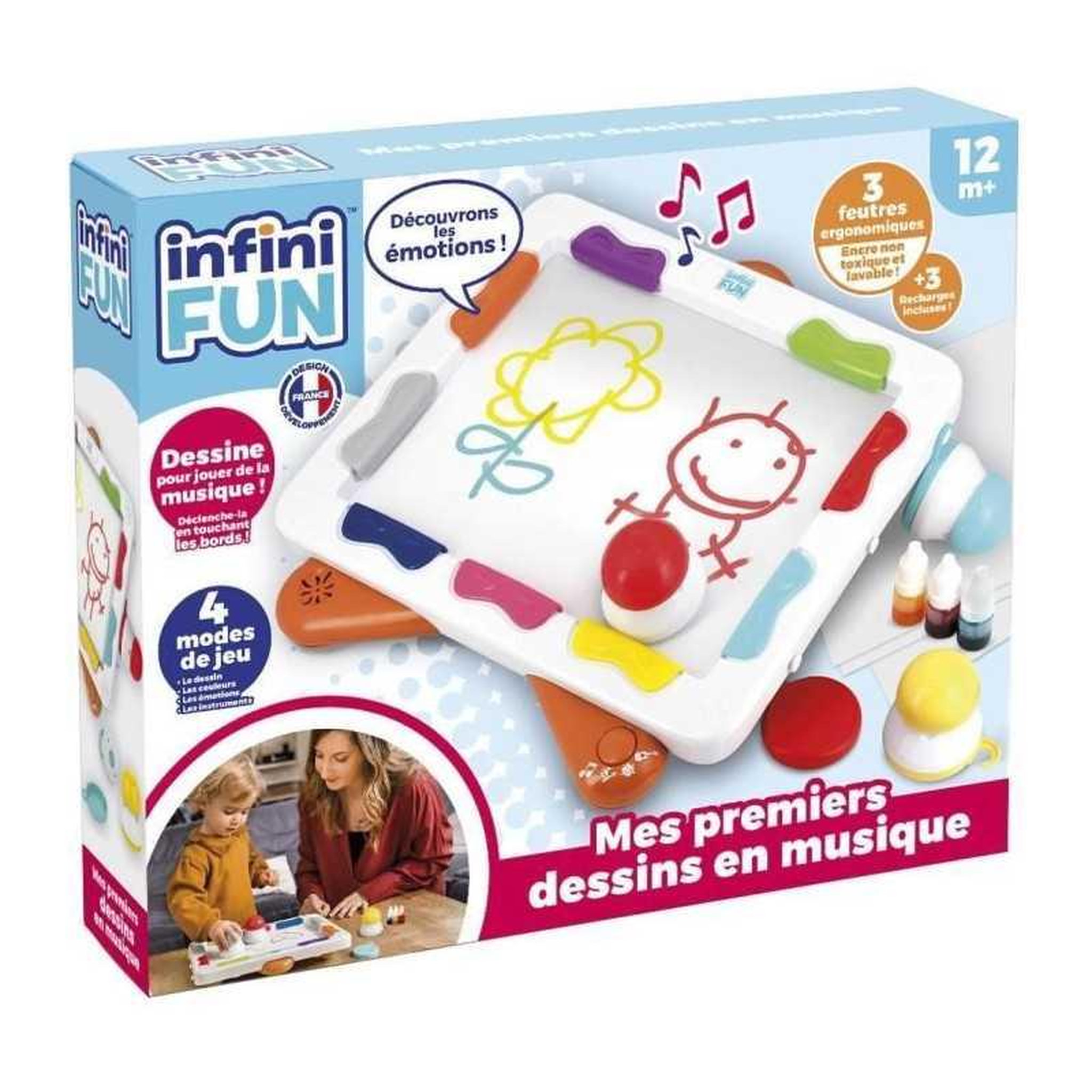 Voir la diapositive 2 : GENERIQUE Dessins en Musique - KD - Mes Premiers Dessins en Musique - Dessin et musique avec 4 modes de jeu des 12 mois