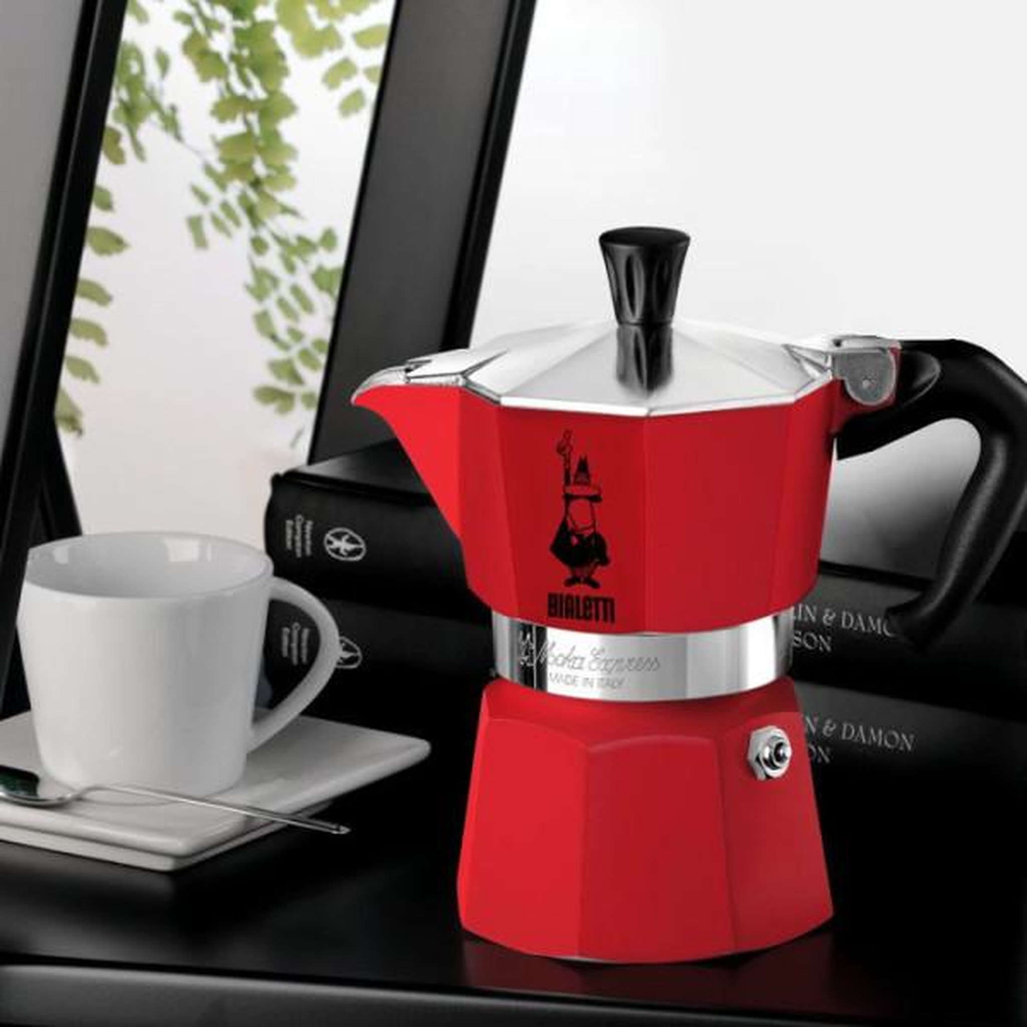 Voir la diapositive 2 : BIALETTI Cafetière italienne 6 tasses rouge - 0004943