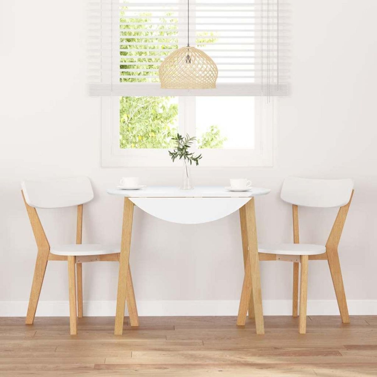 VIDAXL Chaises a manger 2 pcs bois massif caoutchouc