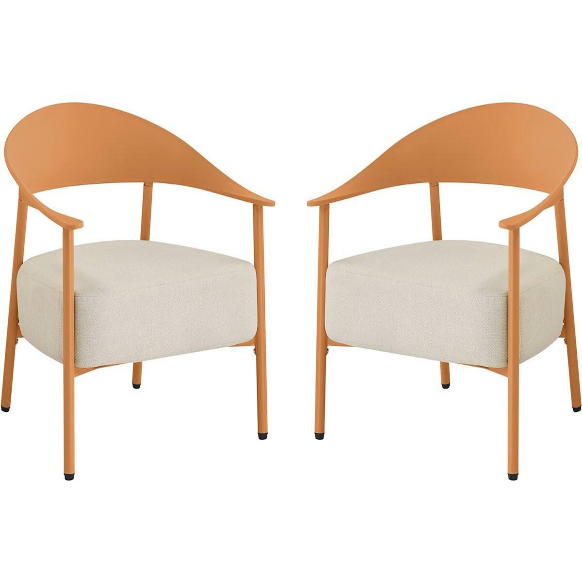 Habitat et Jardin Lot de 2 fauteuils de jardin en plastique  Céora  - Orange