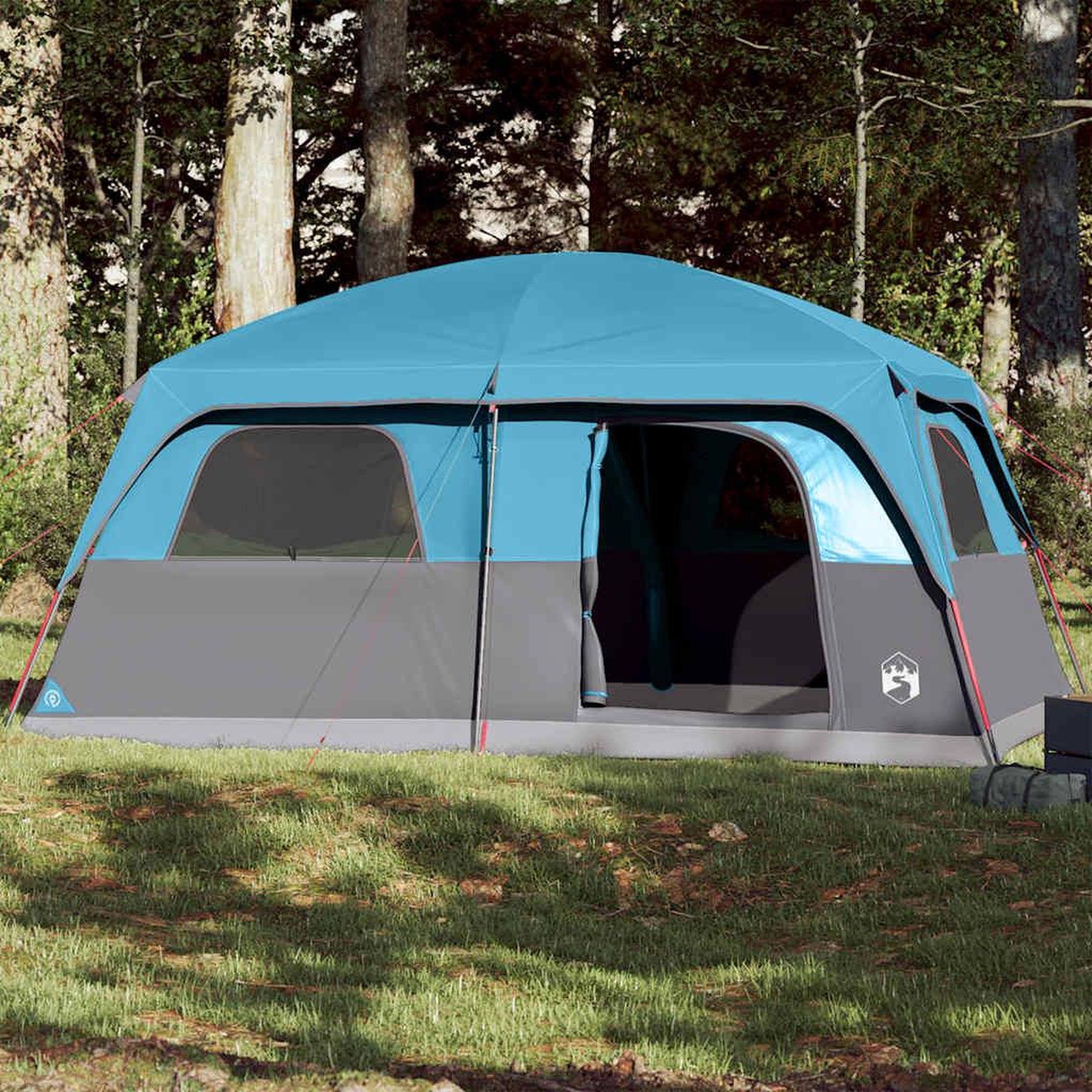 VIDAXL Tente de cabine familiale 10 personnes bleu impermeable