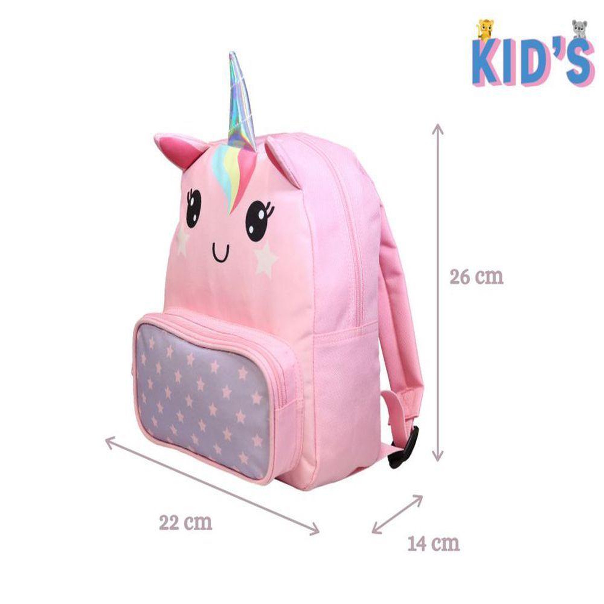 Voir la diapositive 6 : Bagtrotter BAGTROTTER Sac à dos gouter maternelle 3D Licorne Kids Rose