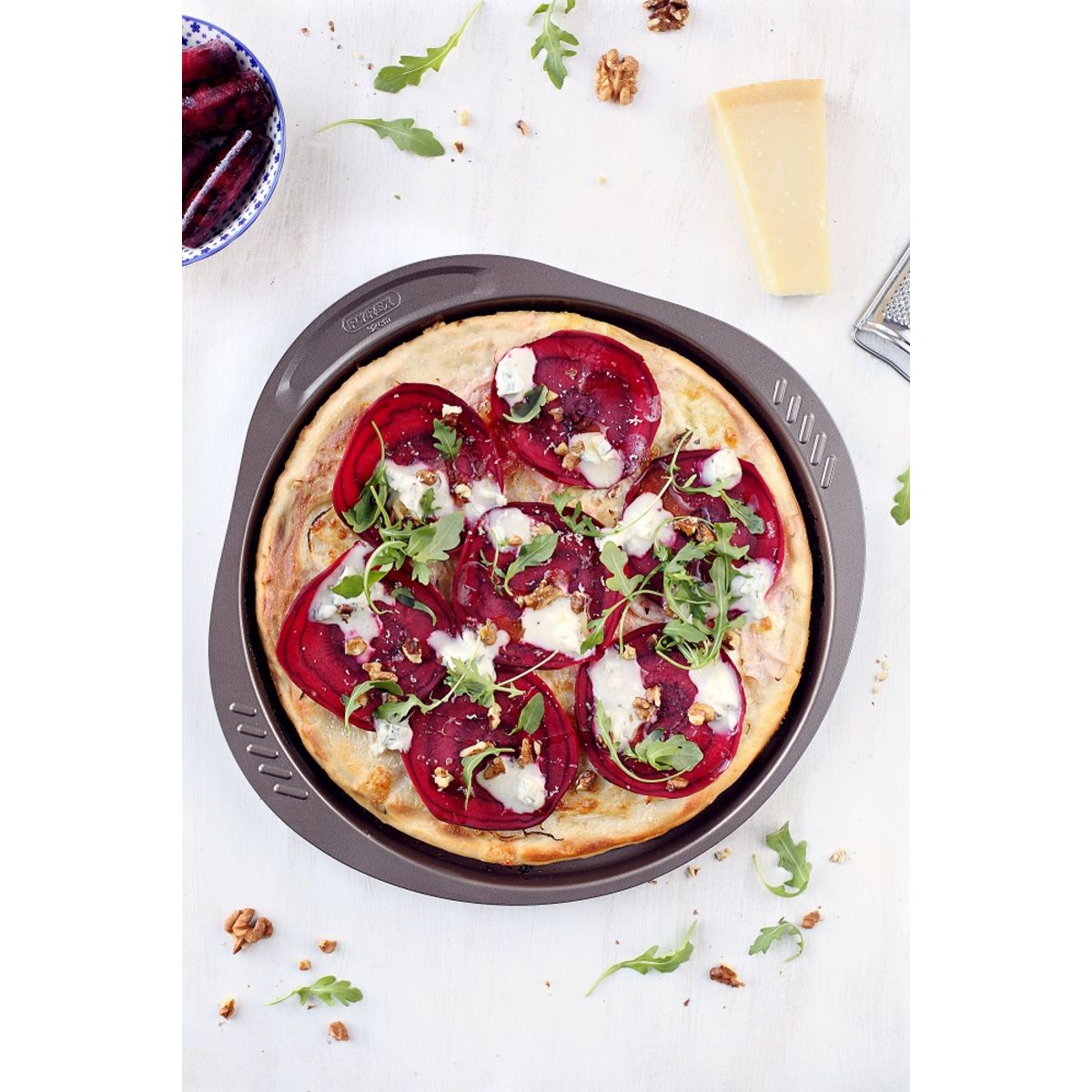 PYREX Plaque à pizza perforée ronde 32 cm