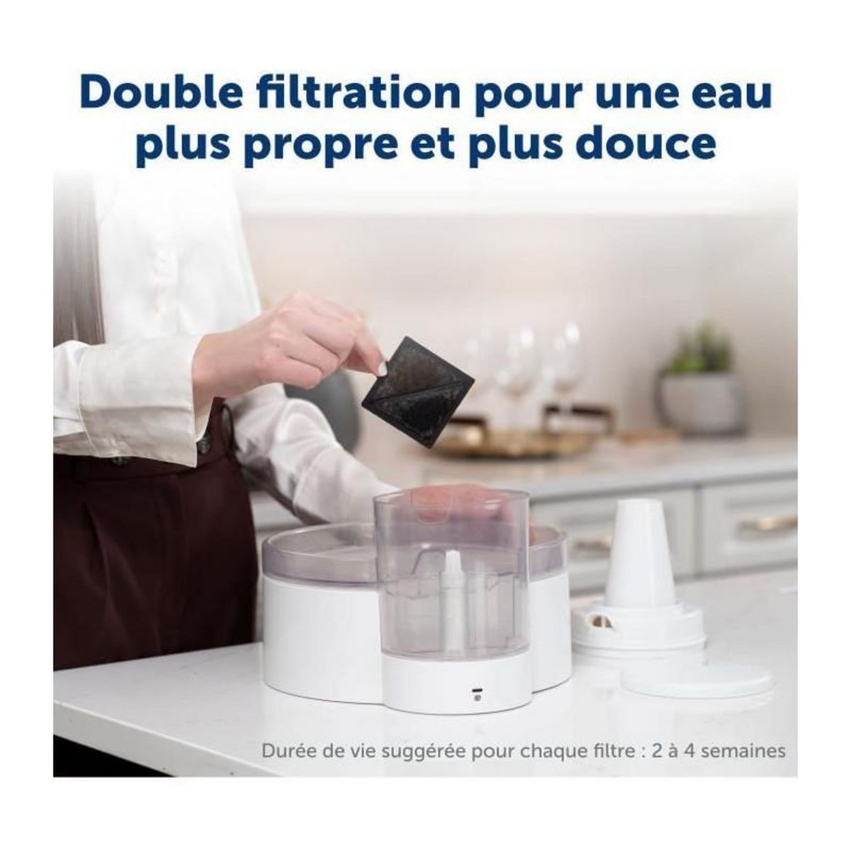 PETSAFE Fontaine a eau - PETSAFE - OUTLAST - 1,8 L - Blanc