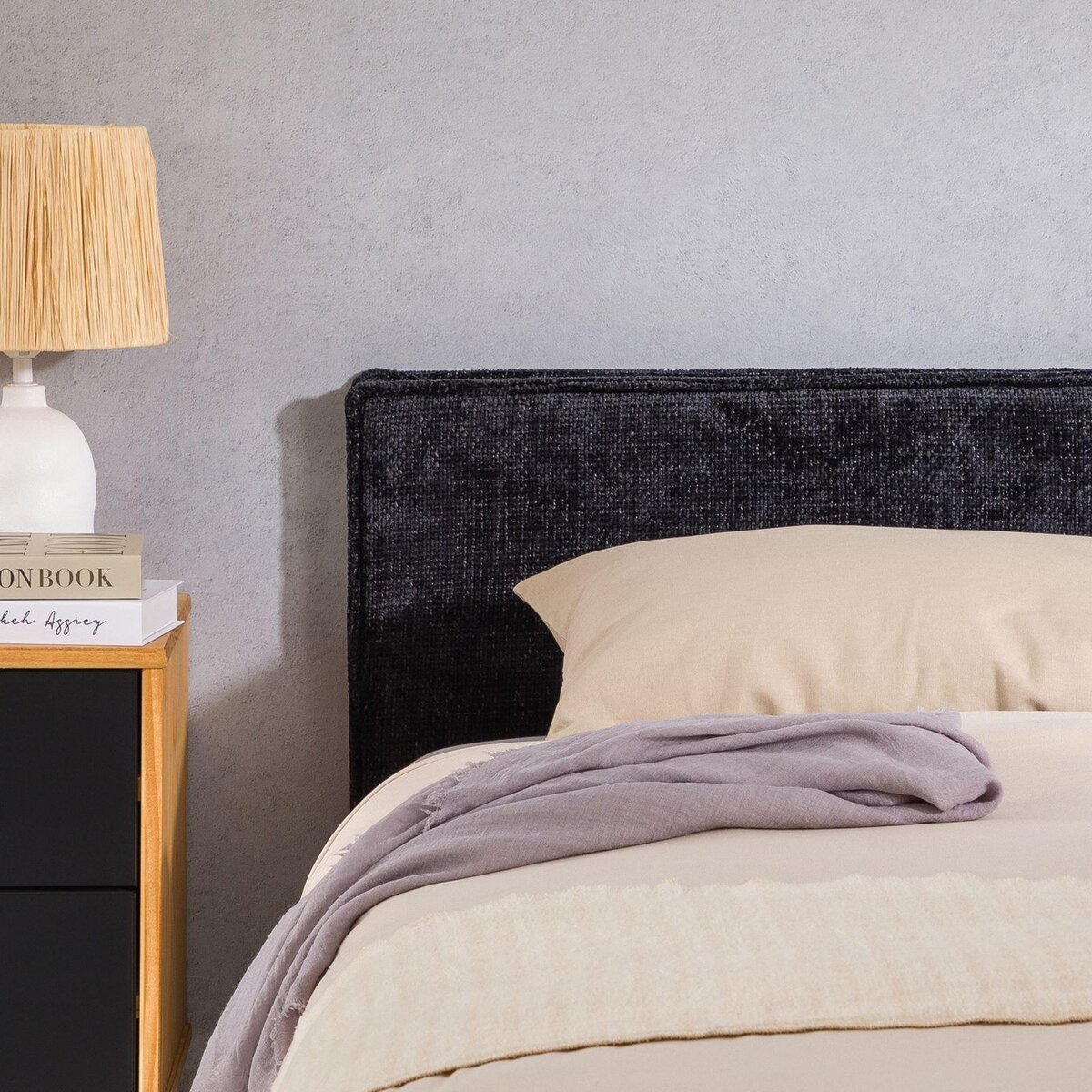 IDIMEX Tête de lit YOLAN 90 sur pieds, en tissu