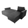 Voir la diapositive 3 : BEST MOBILIER Pilea - canapé d'angle réversible 4 places - convertible avec coffre - en tissu