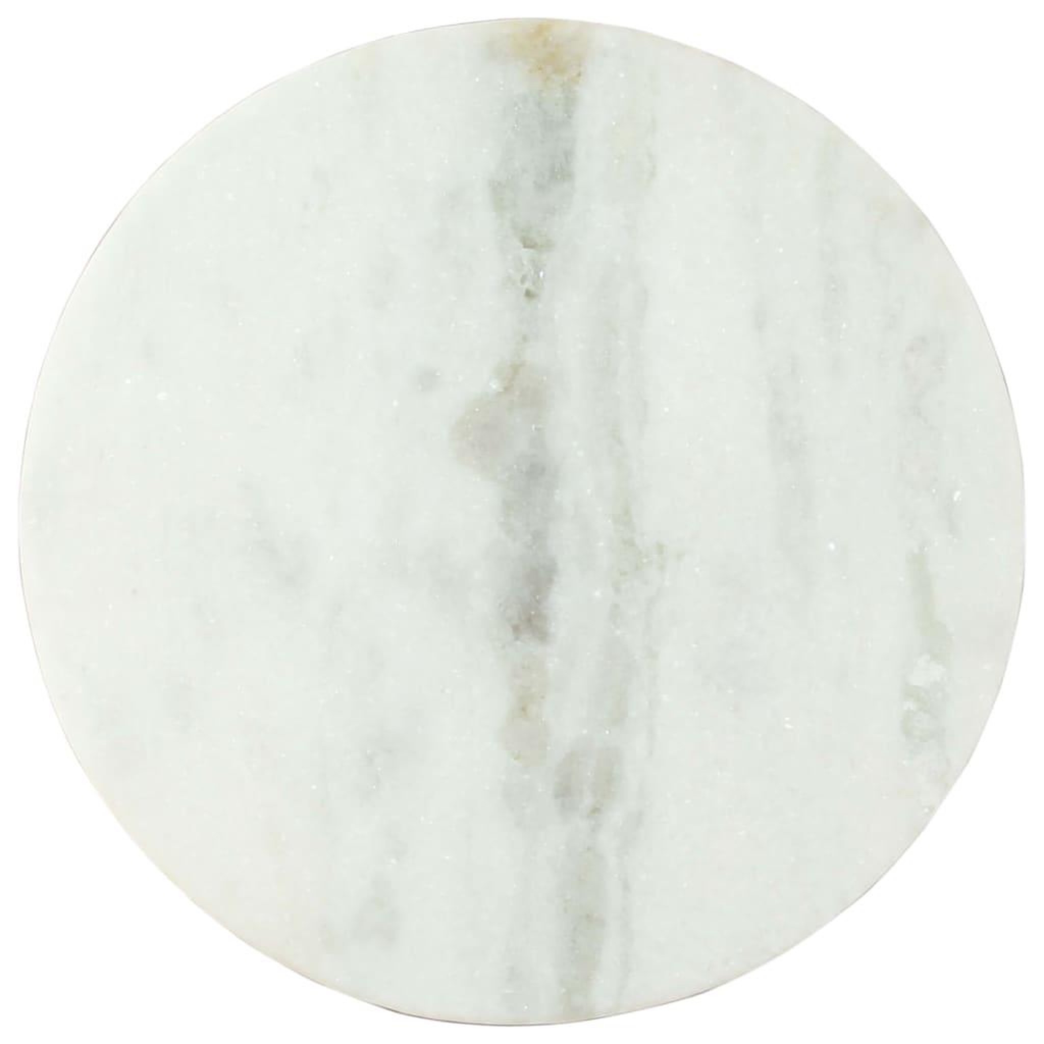 Voir la diapositive 3 : VIDAXL Table basse Blanc et noir Ø50 cm Marbre solide veritable