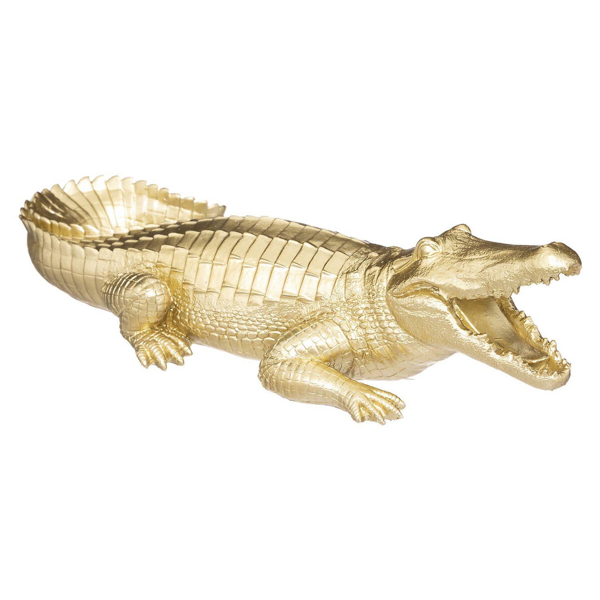 FIVE Crocodile en résine - Doré