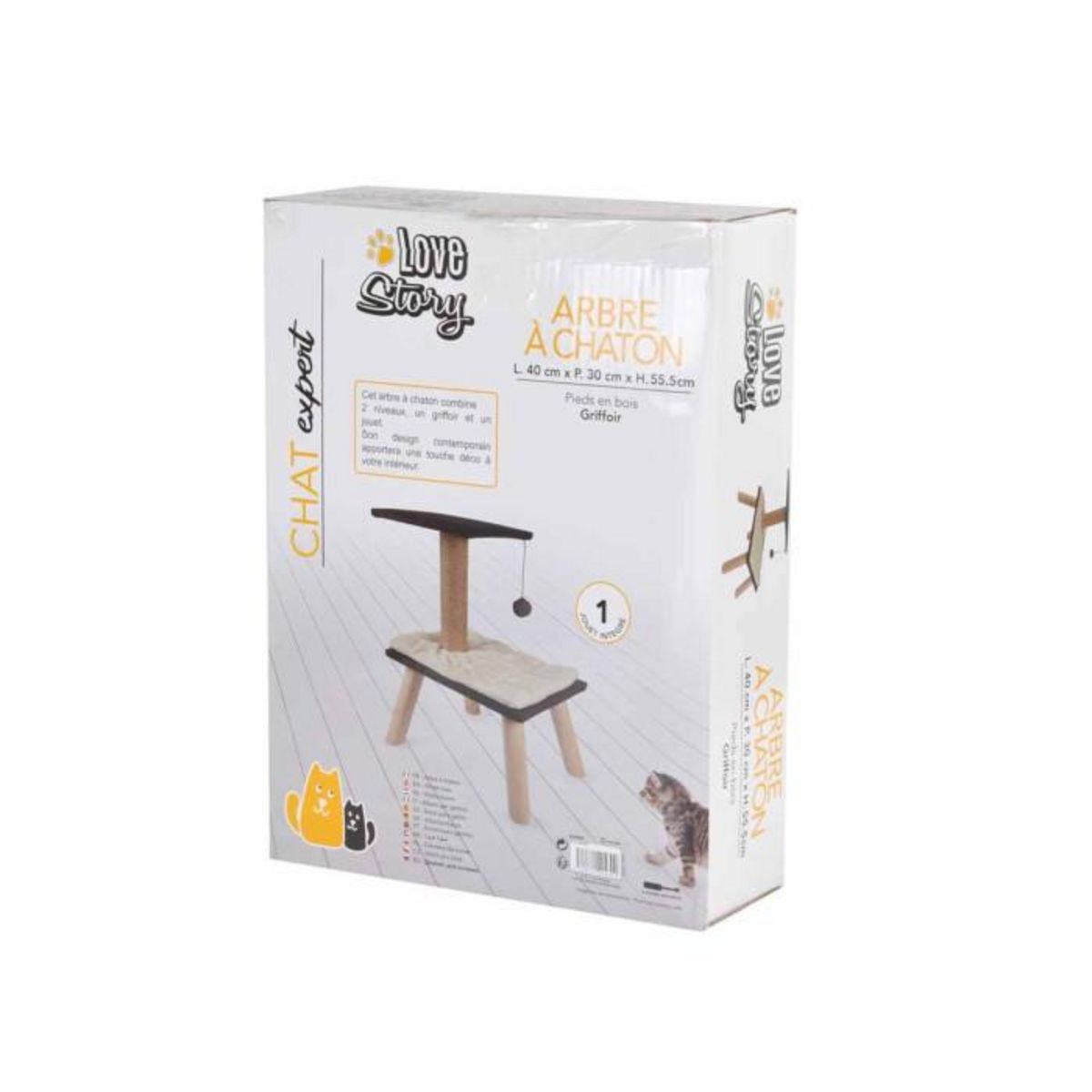 Paris Prix Arbre à Chaton Design  2 Plateformes  55cm Gris