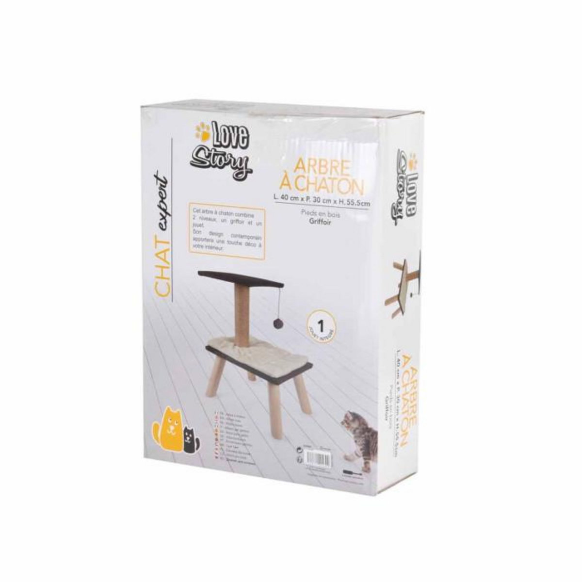 Paris Prix Arbre à Chaton Design  2 Plateformes  55cm Gris